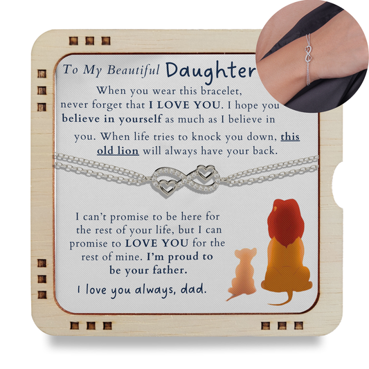 Always Keep Me In Your Heart | Dad - Daughter | Infinity Love Bracelet