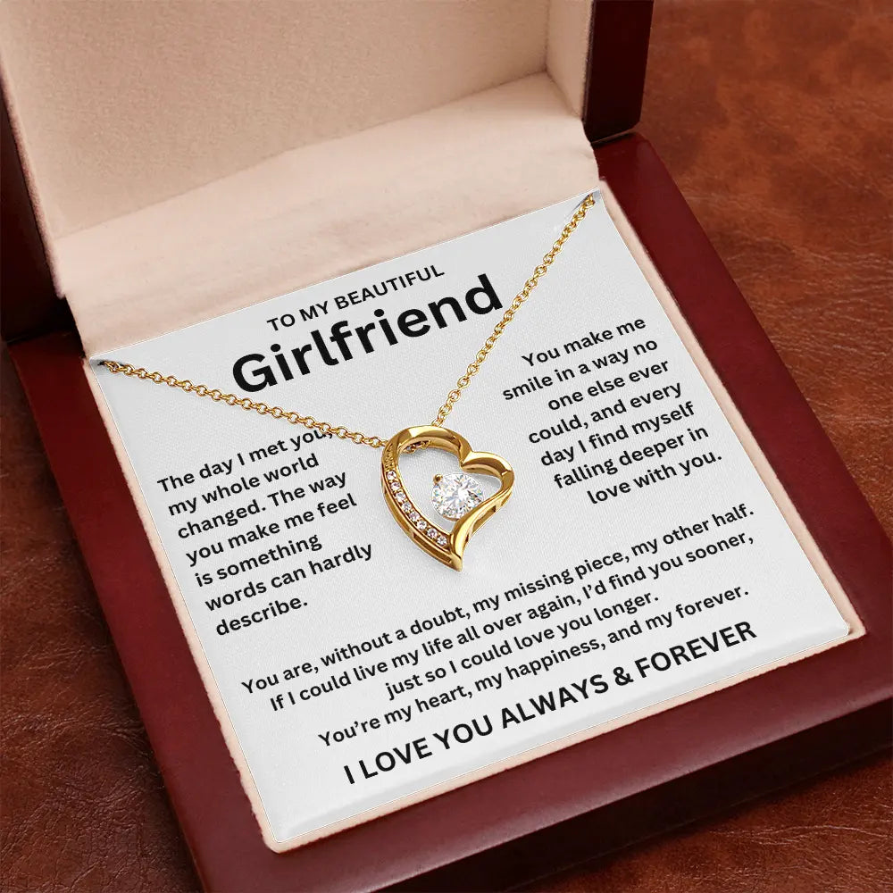 To My Girlfriend - Forever Love Necklace Gift Set