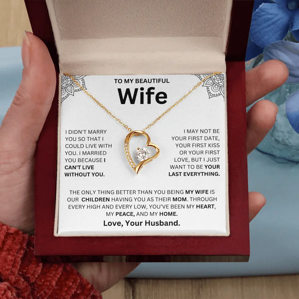 To My Wife - Can't Live Without You Necklace