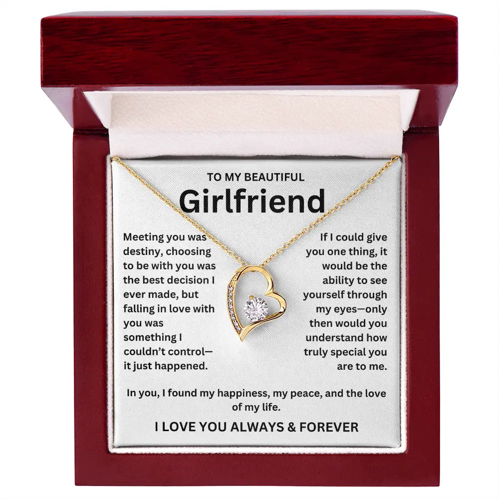 To My Girlfriend - Forever Love Necklace Gift Set