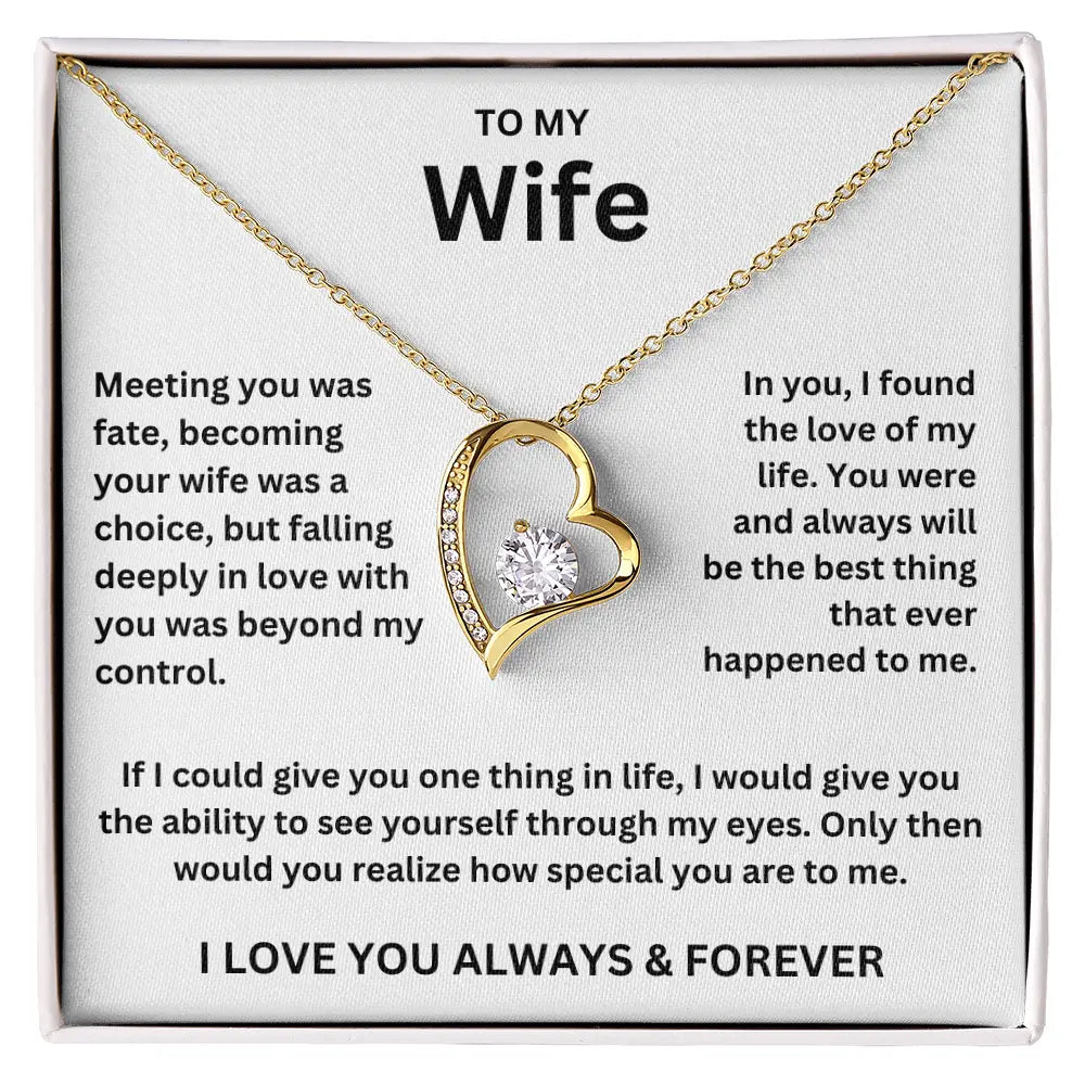 To My Wife - Forever Love Necklace Gift Set