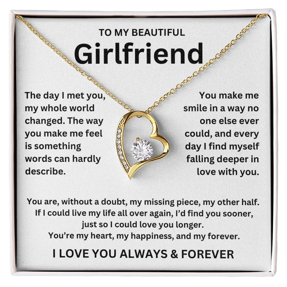 To My Girlfriend - Forever Love Necklace Gift Set