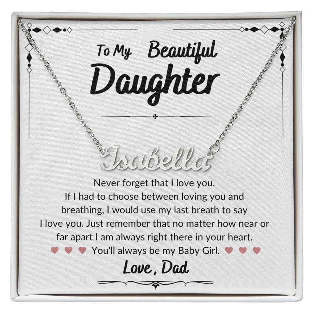 My Baby Girl - Custom Name Necklace