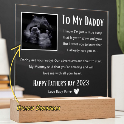 To My Daddy - Love Baby Bump Acrylic Plaque