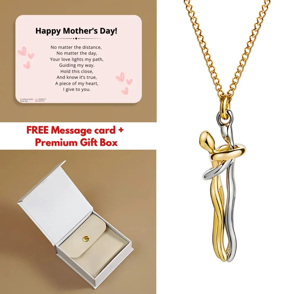 Hug Necklace + FREE Mother’s Day Message Card & Gift Box