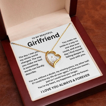 To My Girlfriend - Forever Love Necklace Gift Set