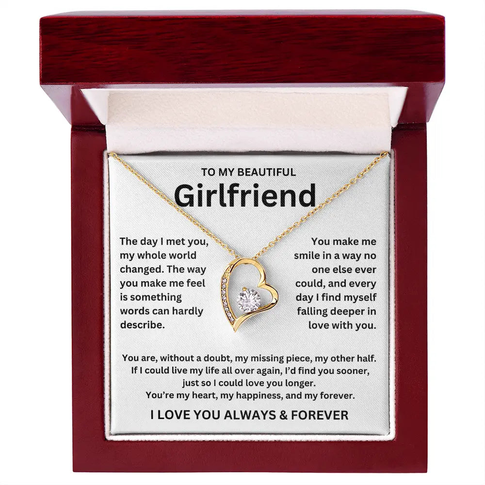 To My Girlfriend - Forever Love Necklace Gift Set