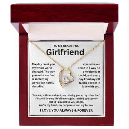 To My Girlfriend - Forever Love Necklace Gift Set