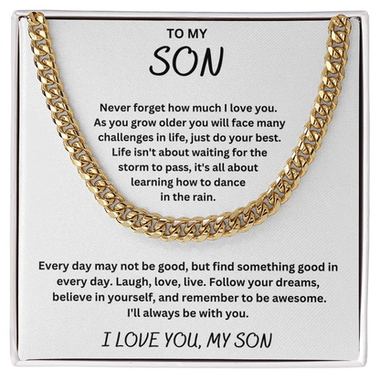 To My Son - Believe in Yourself Chain - From Dad