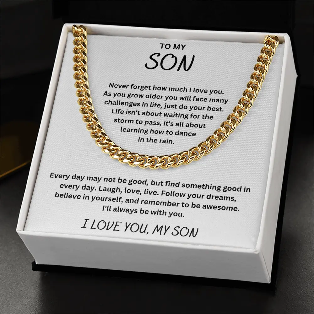 To My Son - Believe in Yourself Chain - From Dad