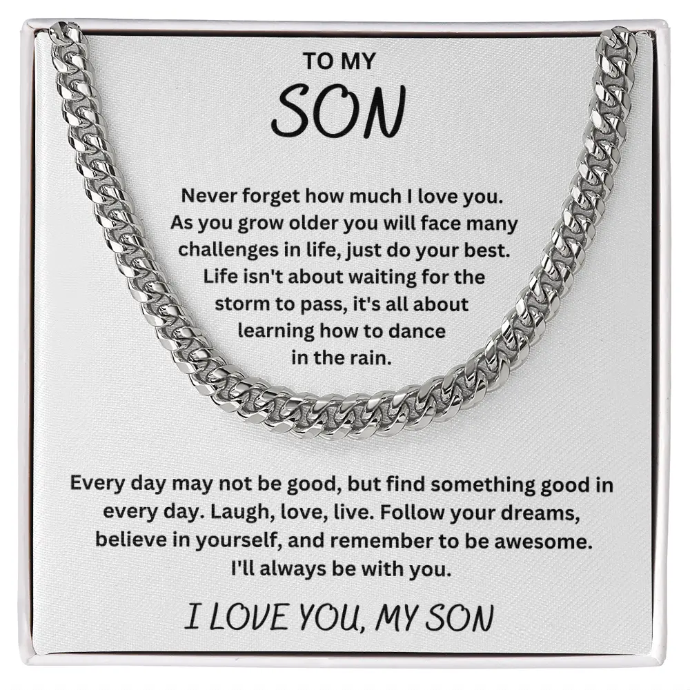 To My Son - Believe in Yourself Chain - From Dad