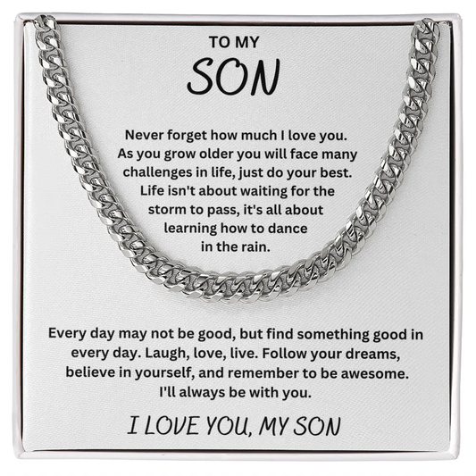 To My Son - Believe in Yourself Chain - From Dad