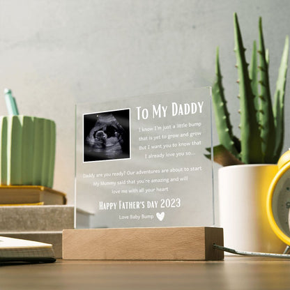 To My Daddy - Love Baby Bump Acrylic Plaque