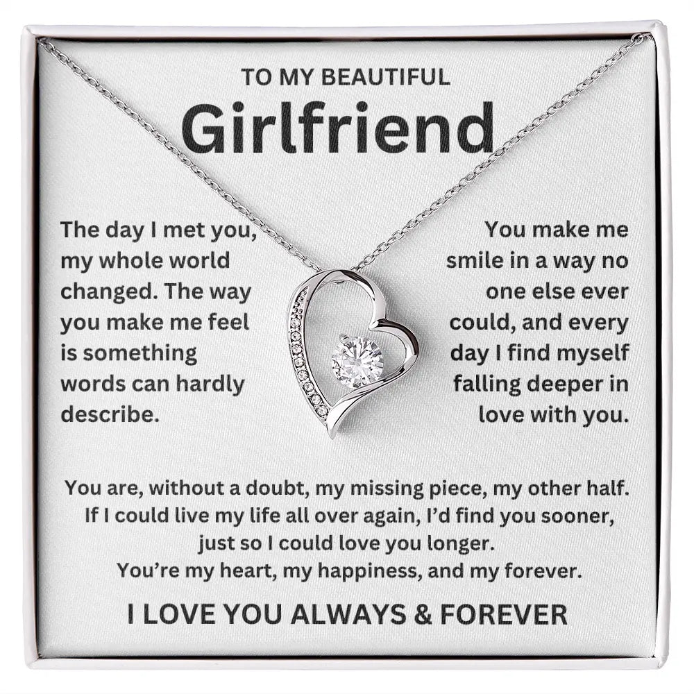 To My Girlfriend - Forever Love Necklace Gift Set