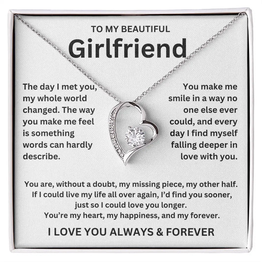 To My Girlfriend - Forever Love Necklace Gift Set