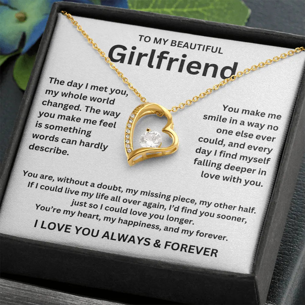 To My Girlfriend - Forever Love Necklace Gift Set