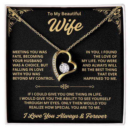 To My Wife – Forever Love Heart Necklace