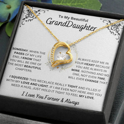 Always Keep Me In Your Heart - Granddaughter Necklace