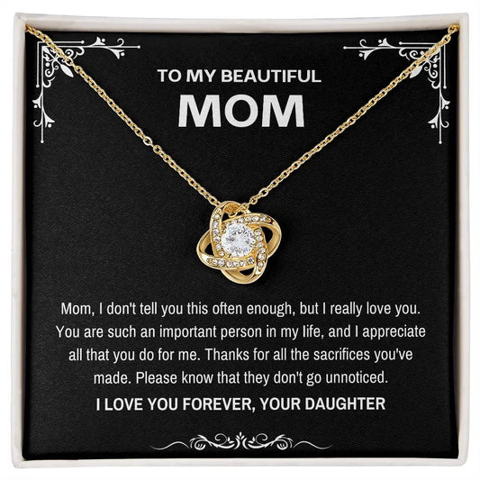 I Love You Forever Mom Necklace