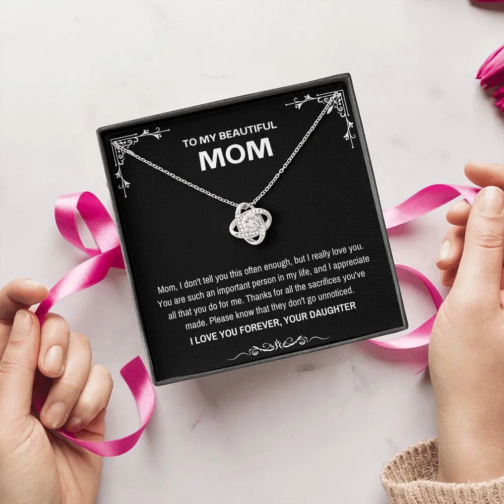 I Love You Forever Mom Necklace