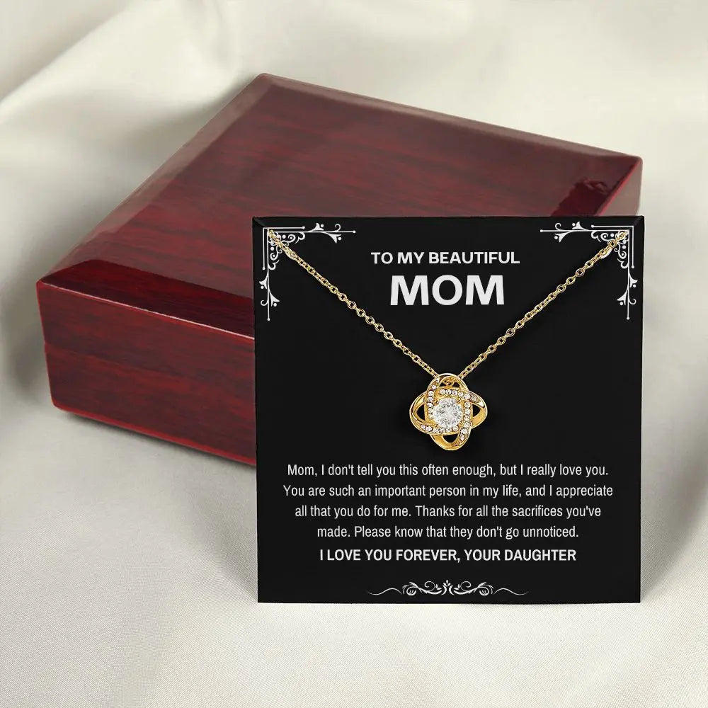 I Love You Forever Mom Necklace