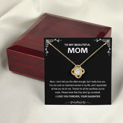 I Love You Forever Mom Necklace