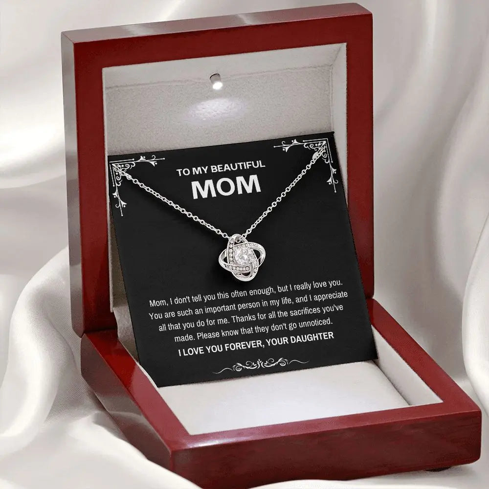 I Love You Forever Mom Necklace